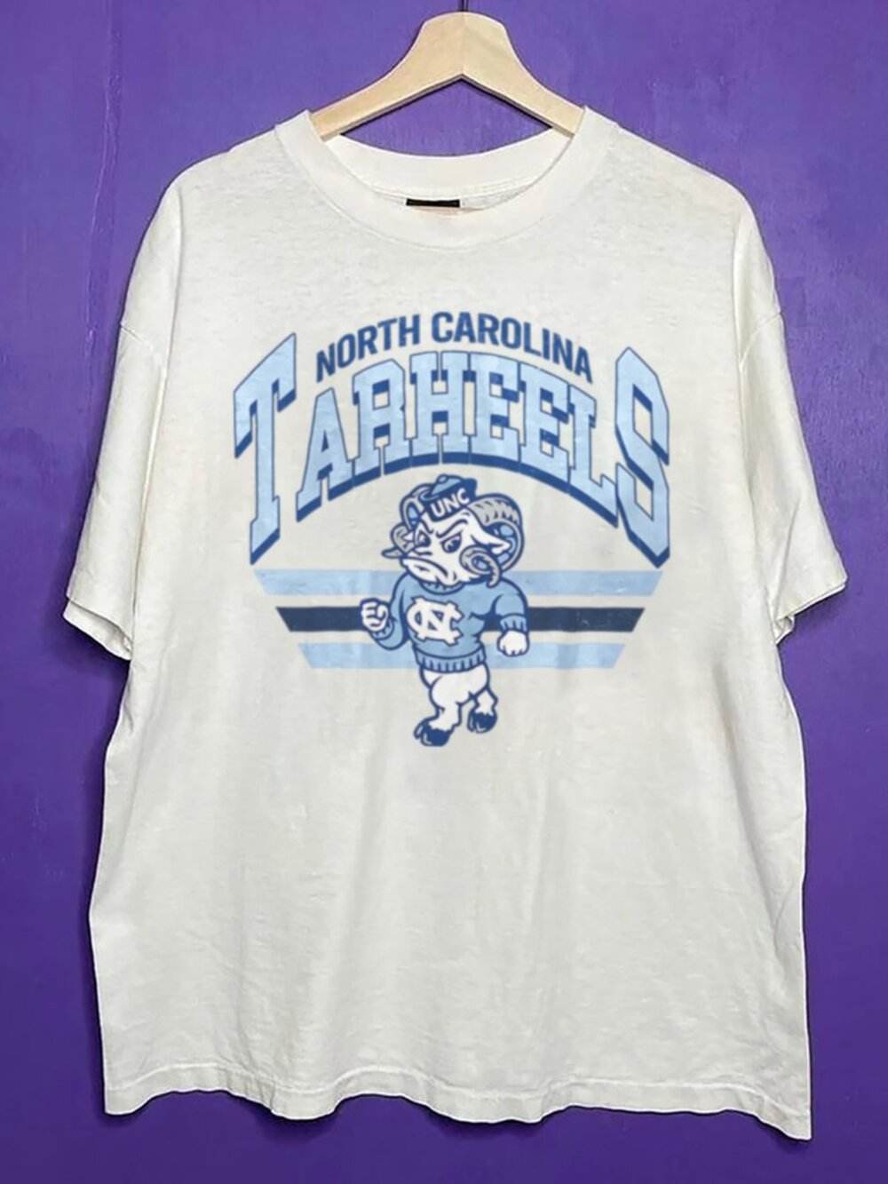 Throwback University of North Carolina Tar Heels Shirt, Retro NC Tar Heels Shirt